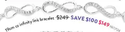 Goldmark 19cm cz infinity link bracelet offer