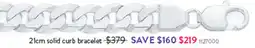 Goldmark 21cm solid curb bracelet offer