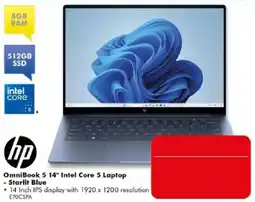 The Good Guys hp OmniBook 5 14" Intel Core 5 Laptop - Starlit Blue offer