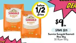 Drakes Sunrice Sungold Basmati Rice offer