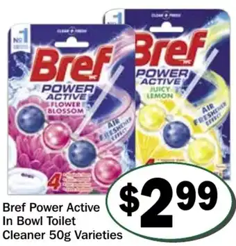 Friendly Grocer Bref Power Active In Bowl Toilet Cleaner 50g offer