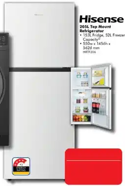 The Good Guys Hisense 205L Top Mount Refrigerator offer