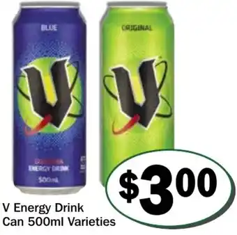 Friendly Grocer V Energy Drink Can 500ml offer