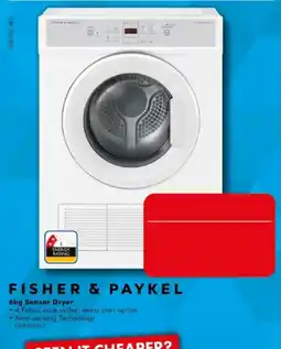 The Good Guys Fisher & Paykel 6kg Sensor Dryer offer
