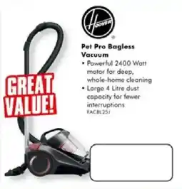 The Good Guys Hoover Pet Pro Bagless Vacuum offer
