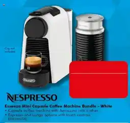 The Good Guys Nespresso Essenza Mini Capsule Coffee Machine Bundle - White offer