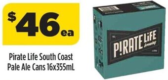Liquorland Pirate Life South Coast Pale Ale Cans 16x355ml offer