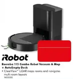 The Good Guys iRobot Roomba 115 Combo Robot Vacuum & Mop + AutoEmpty Dock offer
