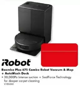 The Good Guys iRobot Roomba Plus 675 Combo Robot Vacuum & Mop + AutoWash Dock offer
