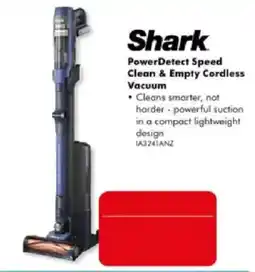 The Good Guys Shark PowerDetect Speed Clean & Empty Cordless Vacuum offer