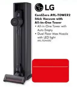 The Good Guys LG CordZero A9L-TOWER2 Stick Vacuum with All-in-One Tower offer