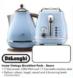 The Good Guys DeLonghi Icona Vintage Breakfast Pack - Azure offer