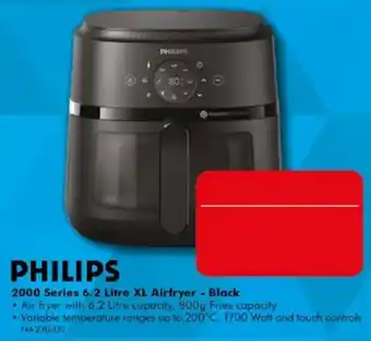 Philips 2000 Series 6.2 Litre XL Airfryer - Black