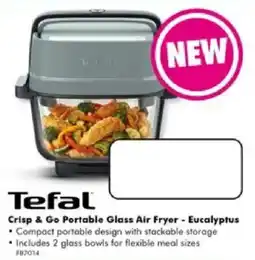 The Good Guys Tefal Crisp & Go Portable Glass Air Fryer - Eucalyptus offer
