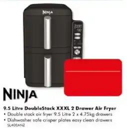 The Good Guys Ninja 9.5 Litre DoubleStack XXL 2 Drawer Air Fryer offer