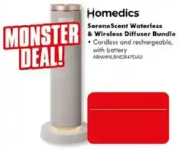 The Good Guys Homedics SereneScent Waterless & Wireless Diffuser Bundle offer