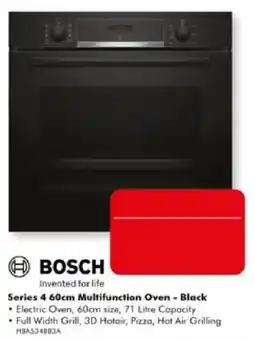The Good Guys Bosch Series 4 60cm Multifunction Oven - Black offer