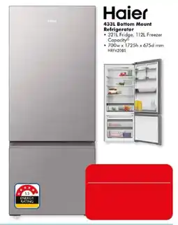 The Good Guys Haier 433L Bottom Mount Refrigerator offer