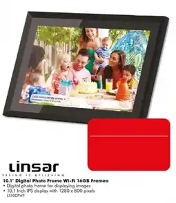 The Good Guys Linsar 10.1" Digital Photo Frame Wi-Fi 16GB Frameo offer