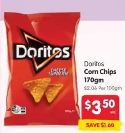Spar Doritos Corn Chips offer