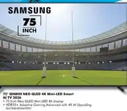 The Good Guys Samsung 75" QN80H NEO QLED 4K Mini-LED Smart AI TV 2026 offer
