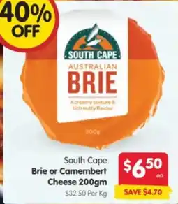 Spar South Cape Australian Brie offer