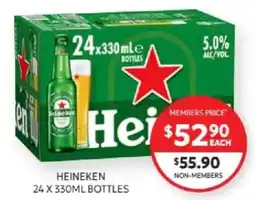 Harry Brown Heineken 24 x 330ml bottles offer
