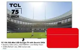 The Good Guys TCL 75" C6L QD-Mini LED Google TV with Gemini 2026 offer