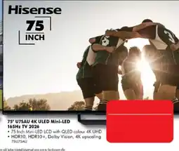 The Good Guys Hisense 75" U7SAU 4K ULED Mini-LED offer