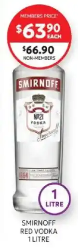 Harry Brown Smirnoff Red Vodka offer
