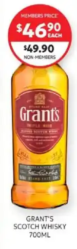 Harry Brown Grant's Scotch Whisky offer