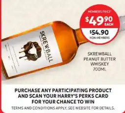 Harry Brown Skrewball Peanut Butter Whiskey offer