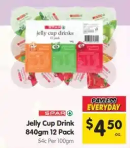 Spar Jelly Cup Drink offer