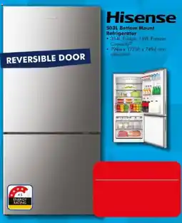 The Good Guys Hisense 503L Bottom Mount Refrigerator offer