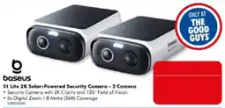 The Good Guys Baseus S1 Lite 2K Solar-Powered Security Camera - 2 Camera offer