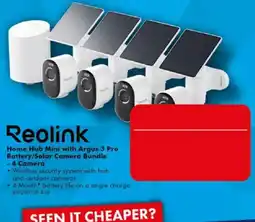The Good Guys Reolink Home Hub Mini with Argus 3 Pro Battery/Solar Camera Bundle offer