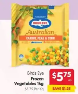 Spar Birds Eye Australian Carrot, Peas & Corn offer