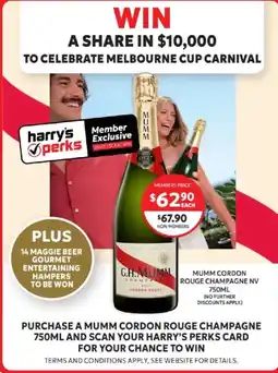 Harry Brown Mumm Cordon Rouge Champagne offer