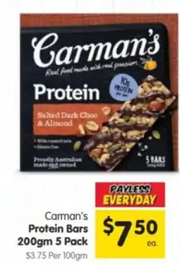 Spar Carman's Protein Bars offer