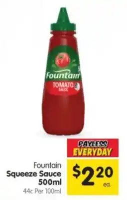 Spar Fountain Squeeze Sauce offer