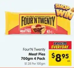 Spar Four'n Twenty Meat Pies offer