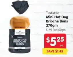 Spar Toscano Mini Hot Dog Brioche Buns offer