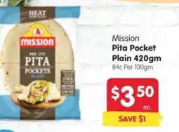 Spar Mission Pita Pocket Plain offer