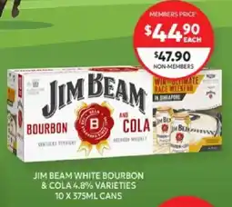Harry Brown Jim Beam Bourbon & Cola Varieties offer