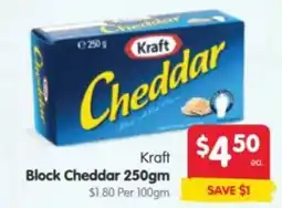 Spar Kraft Block Cheddar offer
