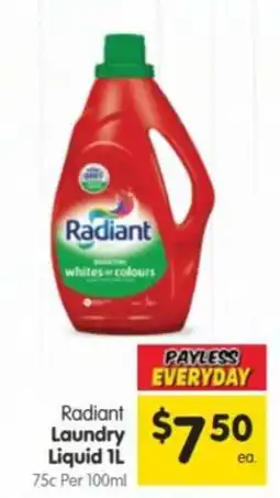 Spar Radiant Laundry Liquid offer