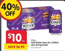 Spar Kirks Soft Drink Cans offer