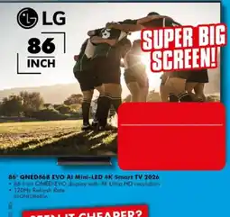 The Good Guys LG 86 Inch QNED86B EVO AI Mini-LED 4K Smart TV 2026 offer