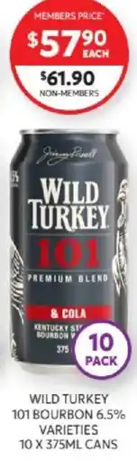 Harry Brown Wild Turkey 101 Bourbon offer