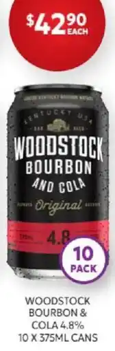 Harry Brown Woodstock Bourbon & Cola offer